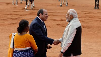 Mr El Sisi is on his third visit to India since he became Egypt's leader in 2014. Reuters
