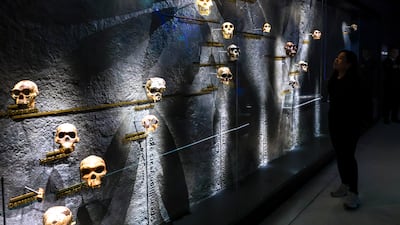 Visitors to the Natural History Museum in Abu Dhabi can learn about the evolution of man humanity's ancestors. Victor Besa / The National