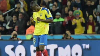 Enner Valencia scored three goals for Ecuador at the 2014 World Cup. Gabriel Bouys / AFP / June 20, 2014