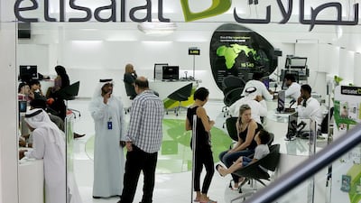 Etisalat has launched a new payment plan for internet calls. Satish Kumar / The National