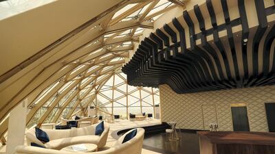 This room is designed to mimic the stern of a Viking ship. Chris Whiteoak / The National