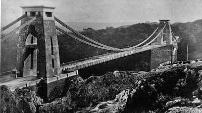 The completed Clifton Suspension Bridge in 1900