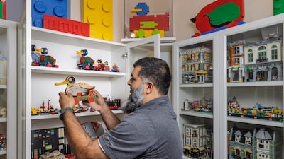 Jamal says his wooden Lego ducks are some of his favourites in the collection