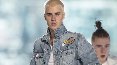 Justin Bieber performing on stage during his concert at Foro Sol in Mexico City, Mexico, 18 February 2017. EPA