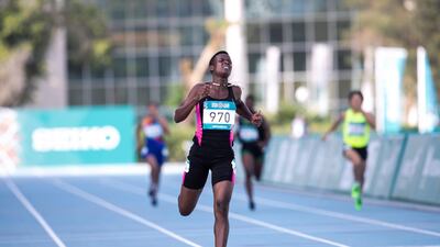 Special Olympics World Games athletics competition at Dubai Police Academy Stadium. Reem Mohammed / The National