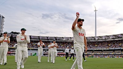 Australia’s Michael Neser after taking 5-42 to help bowl out England for 241 in their second innings. AFP