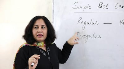 Farazana Rashid, who works at Sheikh Khalifa bin Zayed Arab Pakistan School, has criticised parents who do not want their children to study in her country’s curriculum schools. Irene García León for The National.