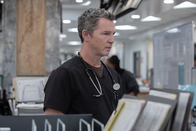 Shawn Hatosy plays Dr Abbott on HBO Max's hit series The Pitt.