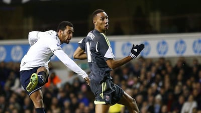 Centre midfield: Mousa Dembele (Tottenham) – There was a powerhouse of a performance, including a rare goal, from Mousa Dembele, left, as Stoke were put to the sword. REUTERS/Darren Staples