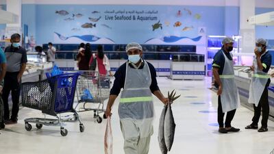 The catch of the day at Deira Waterfront Market, Dubai