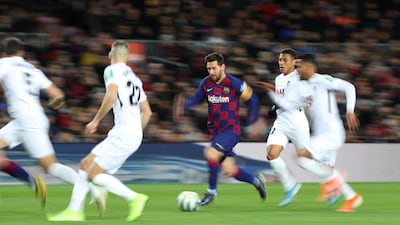 Barcelona's Lionel Messi in action. Reuters