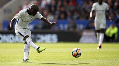 N'Golo Kante scored Chelsea's decisive second goal in the 2-1 win over Leicester City on Saturday. Clive Mason / Getty Images