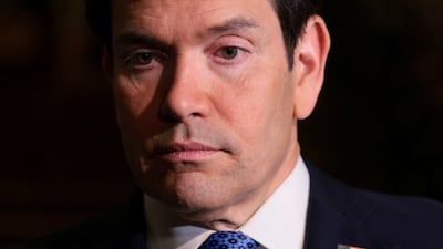 US Secretary of State Marco Rubio on his arrival at the Taj Mahal Palace Hotel in Mumbai, India, on October 20. Reuters