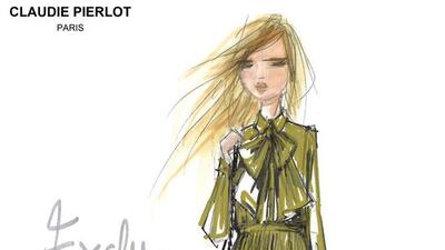 Sketch of the new skirt from Claudie Pierlot. Courtesy Claudie Pierlot
