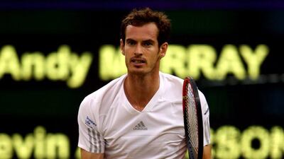 Andy Murray celebrates his victory over Kevin Anderson at the 2014 Wimbledon Championships on Monday to advance to the quarter-finals at the All England Club. Clive Brunskill / Getty Images / June 30, 2014