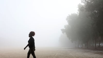 Fog blankets Dubai. Authorities issued safety warnings to the public during the challenging conditions. Chris Whiteoak / The National