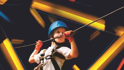 The SEGA Republic Rope Rush tests three skills of the participants: the ability to overcome obstacles, navigate inclines and climb through different levels to dizzying heights. Courtesy Sega Republic