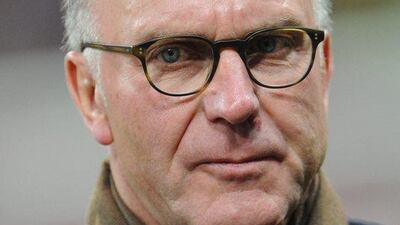 Bayern chairman Karl-Heinz Rummenigge believes an April World Cup in Qatar would be the "least painful" option. Andreas Gebert / EPA