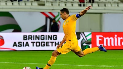 Australia's defender Mark Milligan converted the first penalty. AFP