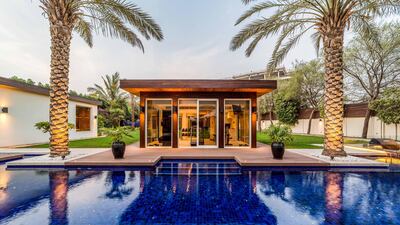 The gym overlooks the pool.