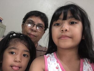 Rafaela Tamayo says she has not received income support from her son or daughter-in-law in Dubai for months due to the pandemic. Courtesy: Rafaela Tamayo