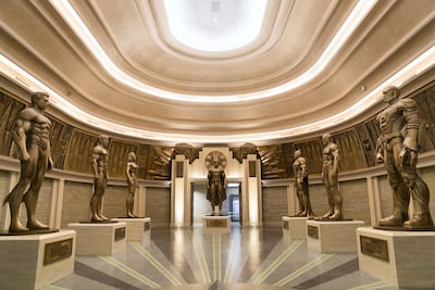 Hall of Justice at Metropolis in Warner Bros World Abu Dhabi. Reem Mohammed / The National