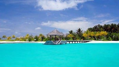 One of the most luxurious resorts in the Maldives, the Naladhu, managed by Anantara. Photo courtesy Anantara