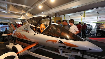 A Seabreacher on display at the Big Boys Toys 2014 exhibition held at Skydive Dubai. Pawan Singh / The National