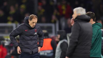 Thomas Tuchel after PSG lose 2-1 to Borussia Dortmund in the first leg. EPA