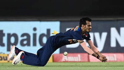 India's Yuzvendra Chahal misses the chance to catch out England batsman Jonny Bairstow. AFP