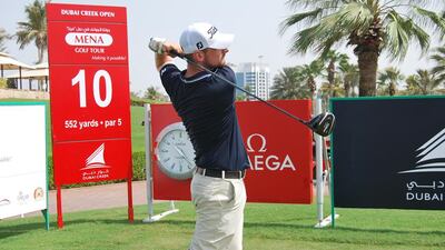 Amateur Craig Vance followed his opening 68 at the Dubai Creek Open with a 68 in the second round and a one-shot lead. Courtesy: Mena Golf Tour