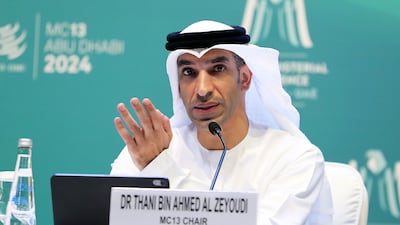 Dr Thani Al Zeyoudi, Minister of State for Foreign Trade, has said Australia is an important trade and investment partner for the UAE. Pawan Singh / The National