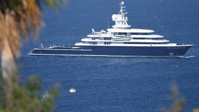 Luxury "Luna" yacht is seen anchored at Bodrum in Mugla Province of Turkey. Ali Balli / Anadolu Agency / Getty