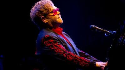 Sir Elton John's songs shone during his unplugged performance with percussionist Ray Cooper at the Yas Arena last night.