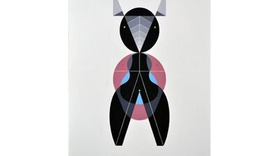 Untitled, acrylic on paper by Fahd Burki. Courtesy Grey Noise