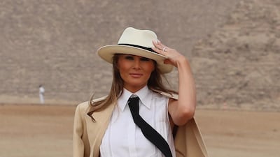 In Egypt: Melania Trump should have studied Princess Diana's understated, practical travel wardrobe choices.