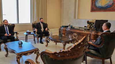Syrian President Ahmad Al Shara received a delegation of Iraqi security officials on Friday. Photo: Sana