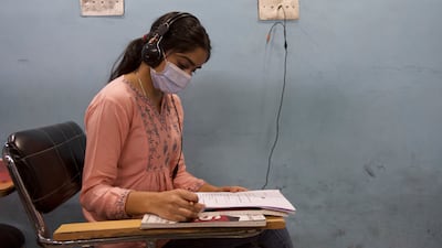 'I am preparing to go and study abroad but I am not good at English. This coaching is helping me to hone my skills,' Ranjit Kaur told The National