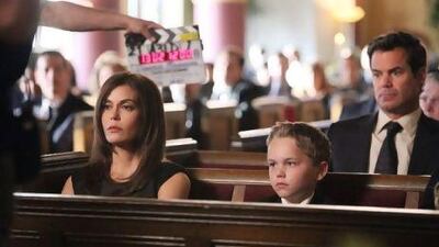 Terri Hatcher, left, as Susan in Desperate Housewives. Danny Feld / ABC via Getty images