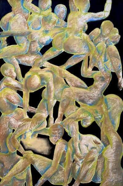 Victoire. Passe (2026), chalk pastel and charcoal on paper by Naila Opaingah. Photo: Efie Gallery