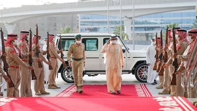 Sheikh Mohammed bin Rashid, Vice President and Ruler of Dubai, visits the headquarters of Dubai Police to see its aerial drone and CCTV network.