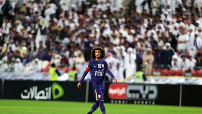 Al Ain captain Omar Abdulrahman scored twice in the 3-2 victory over Bunyodkor in the Asian Champions League on Tuesday. Christopher Pike / The National