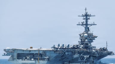 The USS Abraham Lincoln aircraft carrier crosses the Arabian Sea. Photo: Centcom