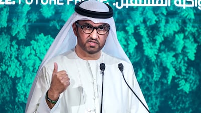 Dr Sultan Al Jaber, Cop28 President, said November's meeting will be attended by business leaders, policymakers, investors and civil-society representatives. Victor Besa / The National