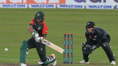 Shakib Al Hasan top-scored for his team and took two wickets. AFP