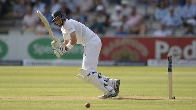 Joe Root plays a shot during Day 1 of the first Test against Sri Lanka on Thursday. Philip Brown / Reuters / June 12, 2014