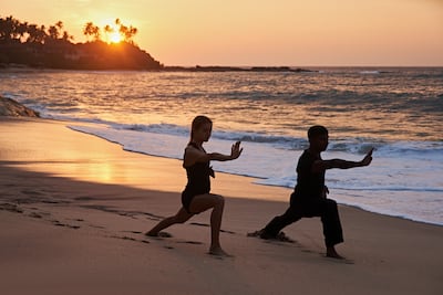 Yoga sessions are available on site. Photo: Amanwella