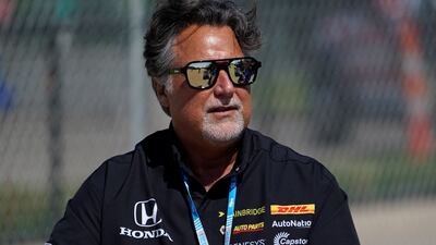 Team owner Michael Andretti looks on during practice for the IndyCar Detroit Grand Prix. AP