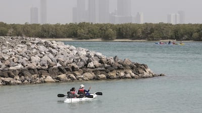 Kayaking in the Eastern Mangroves is part of Abu Dhabi’s offering to visitors looking for a bit of adventure during their holidays. Mona Al Marzooqi / The National