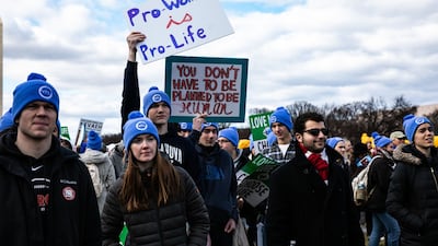 Demonstrators during the annual March For Life on the National Mall in Washington. Bloomberg